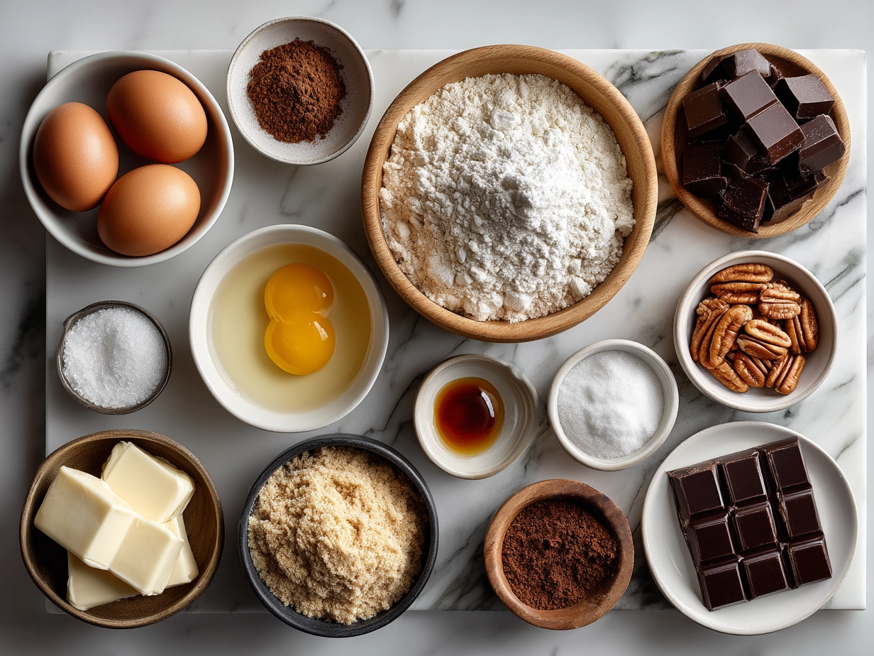 Ingredients for making Graduation Cap Cookies neatly arranged on a kitchen counter.