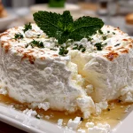 Homemade Boursin Cheese on White Plate