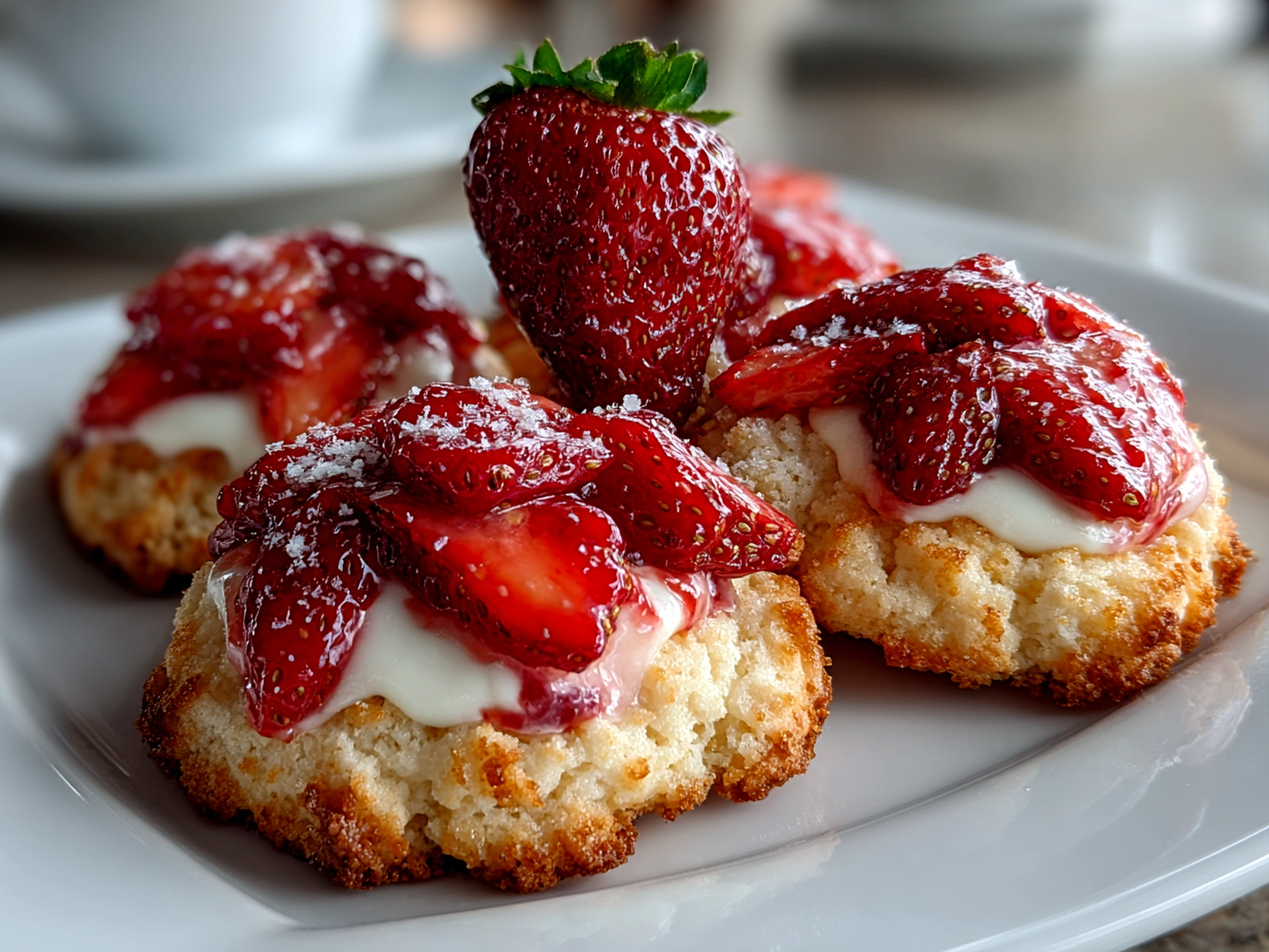 Homemade Strawberry Cheesecake Cookies Close-Up