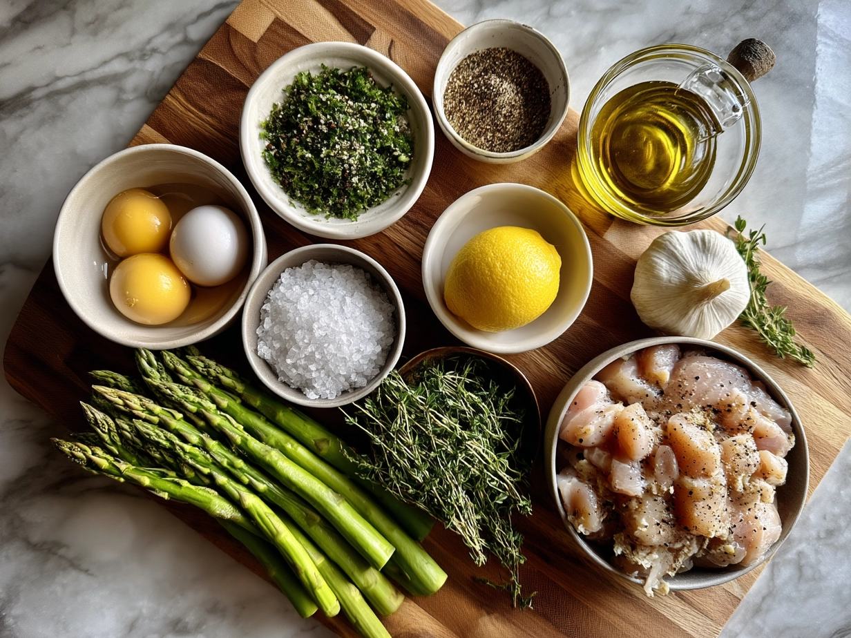 Ingredients for One-Pan Lemon Herb Chicken Asparagus