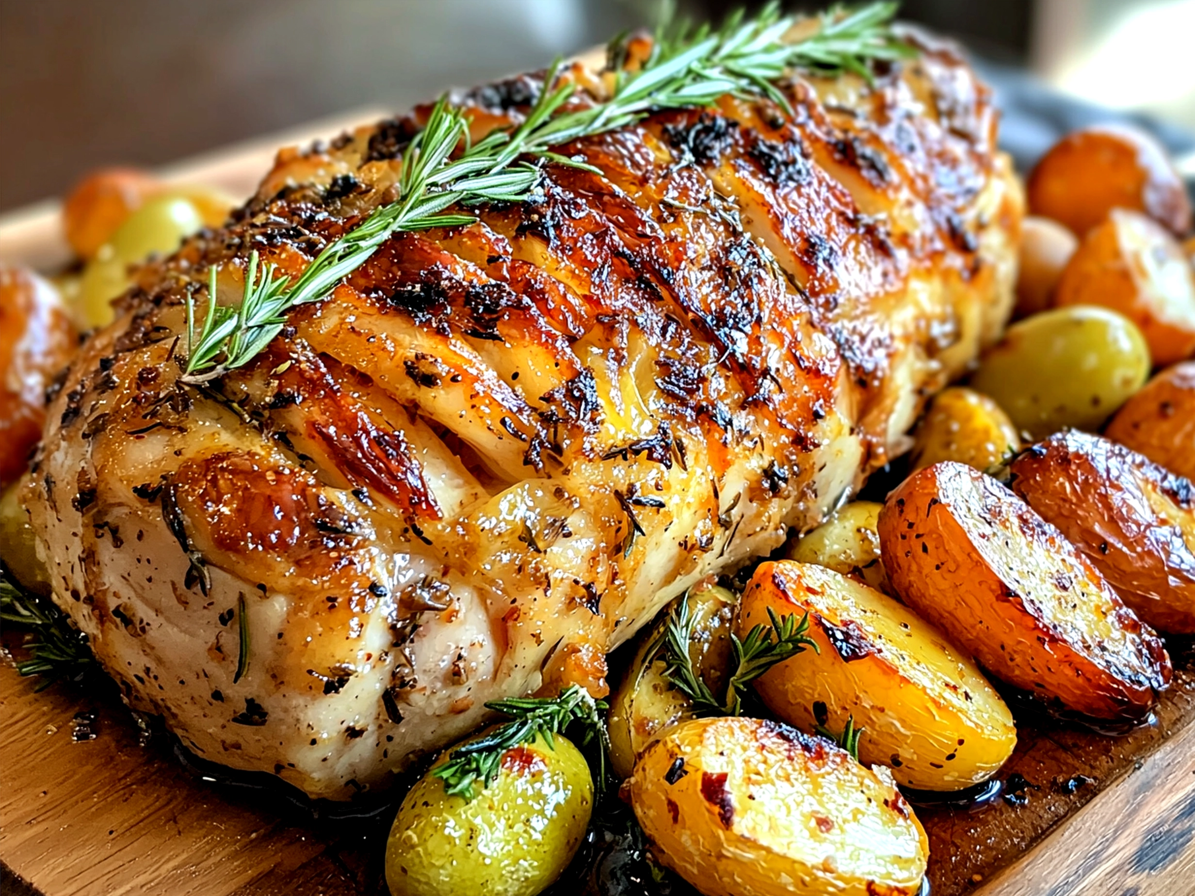 Plated 25 Best Easter Dinner Recipes Roundup with sliced ham and roasted vegetables