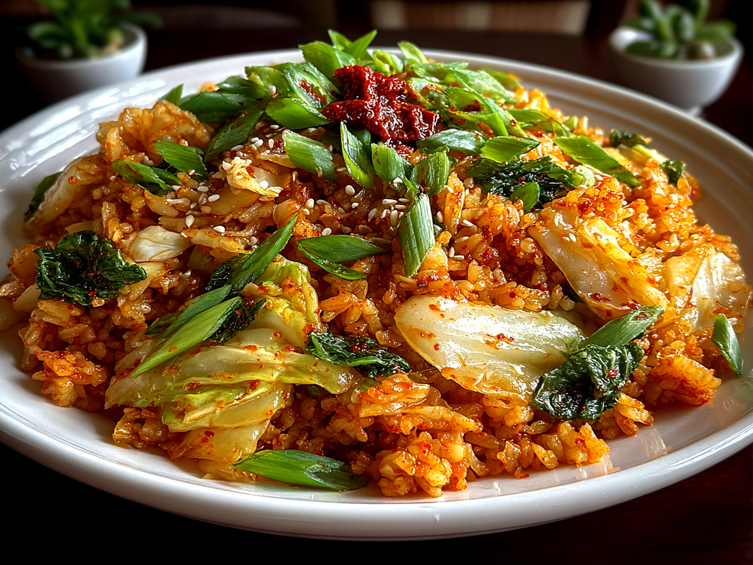 Cabbage & Kimchi Fried Rice