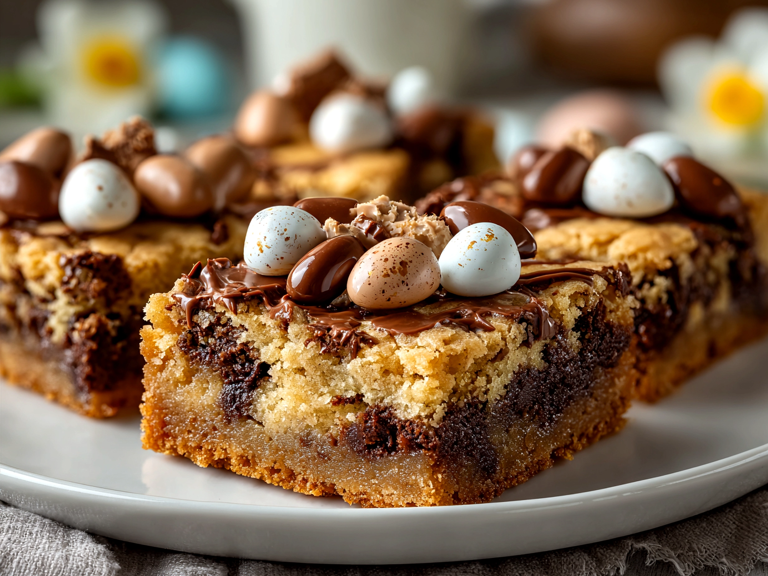 Cadbury Egg Cookie Bars