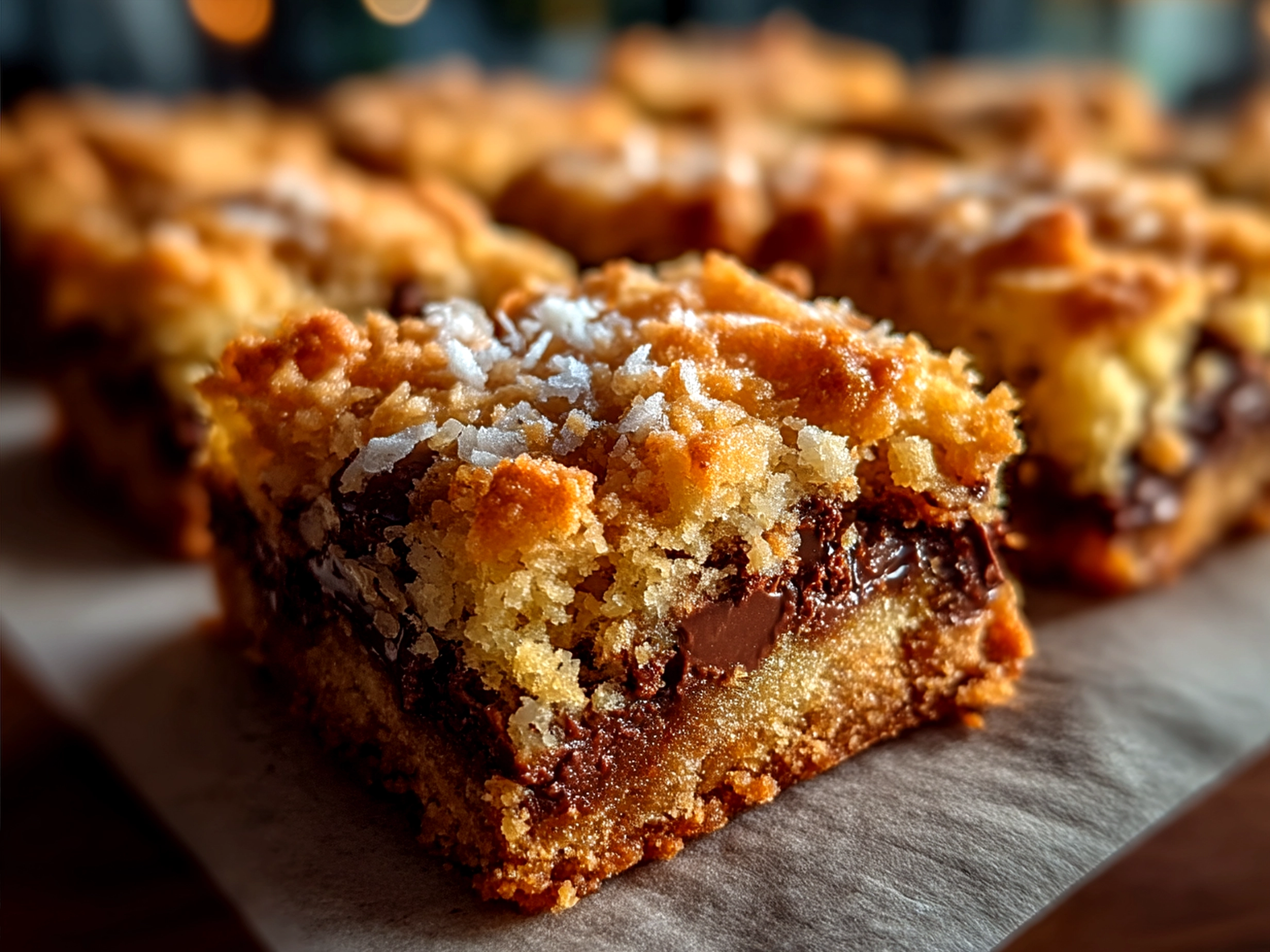 Cadbury Egg Cookie Bars on a festive serving plate