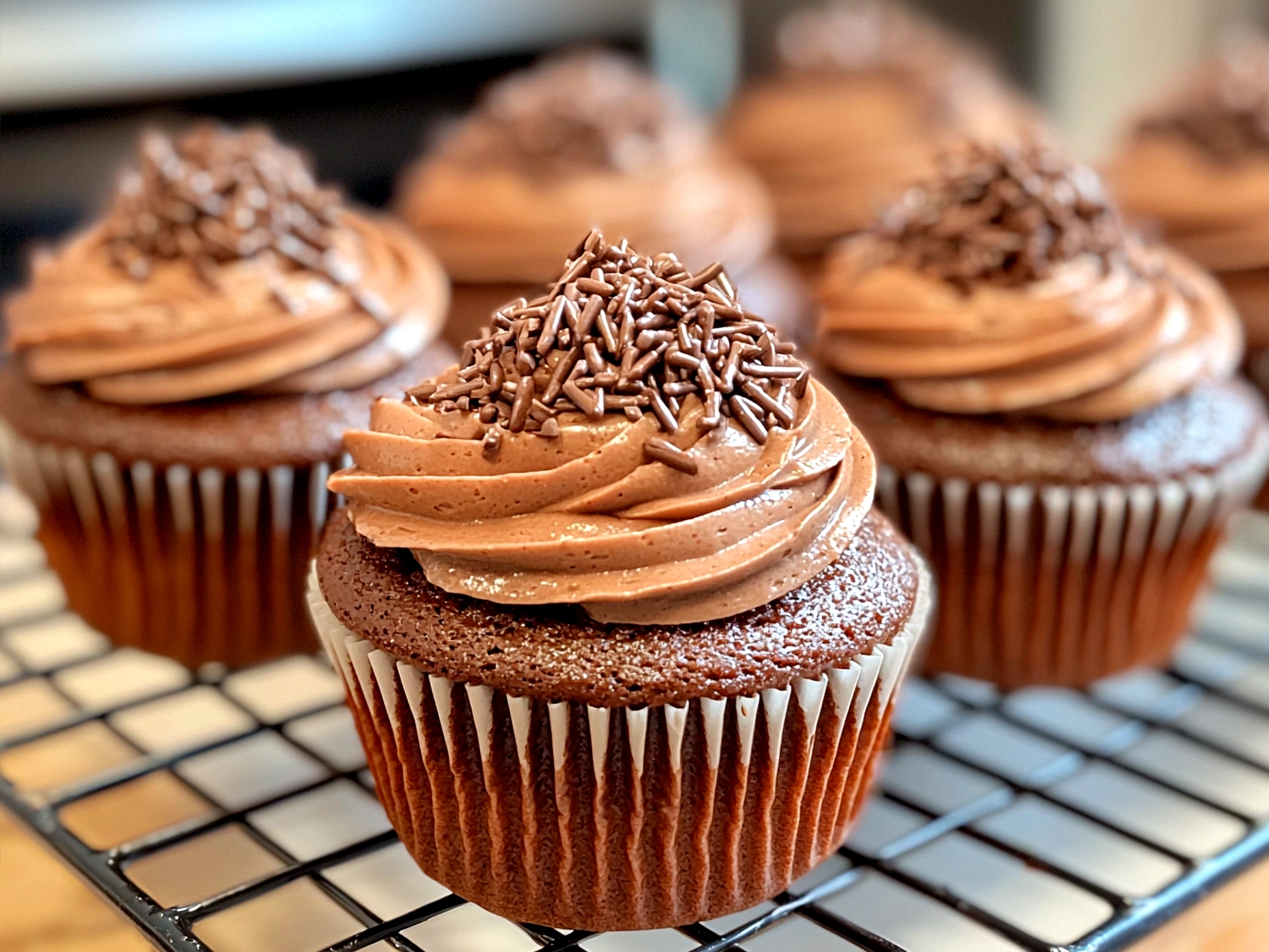 Served Chocolate Birds Nest Cupcakes with nest decoration