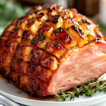 Classic Glazed Easter Ham with Pineapple