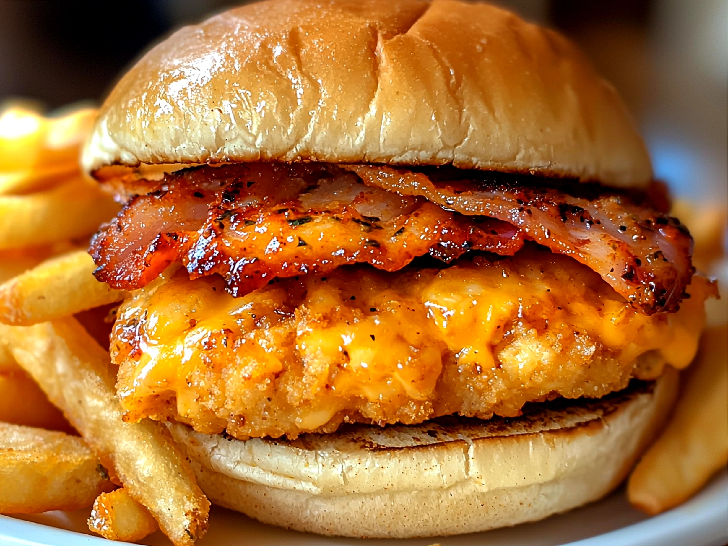 Finished Copycat Chick-fil-A Spicy Deluxe sandwich ready to serve