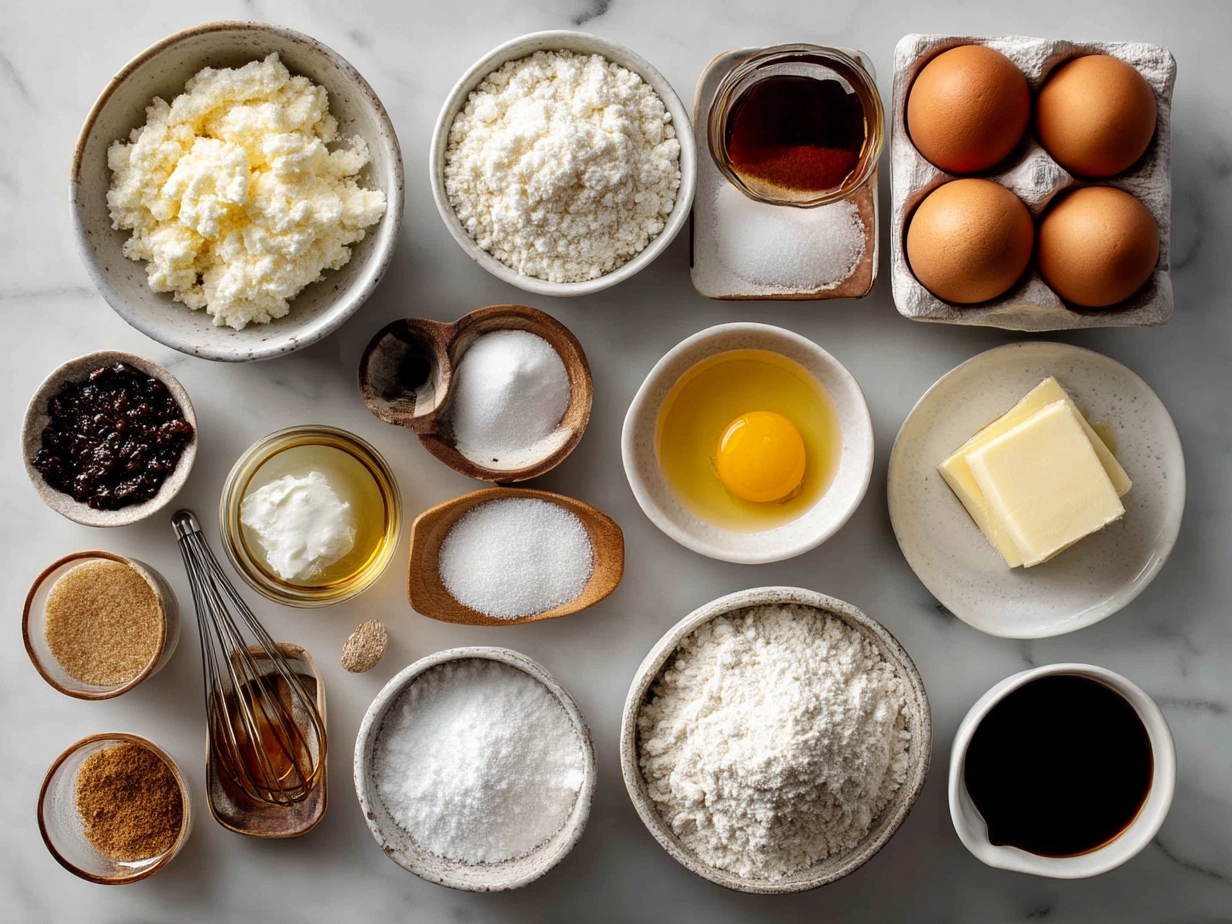 Ingredients for Copycat Cracker Barrel Pancakes arranged on kitchen counter