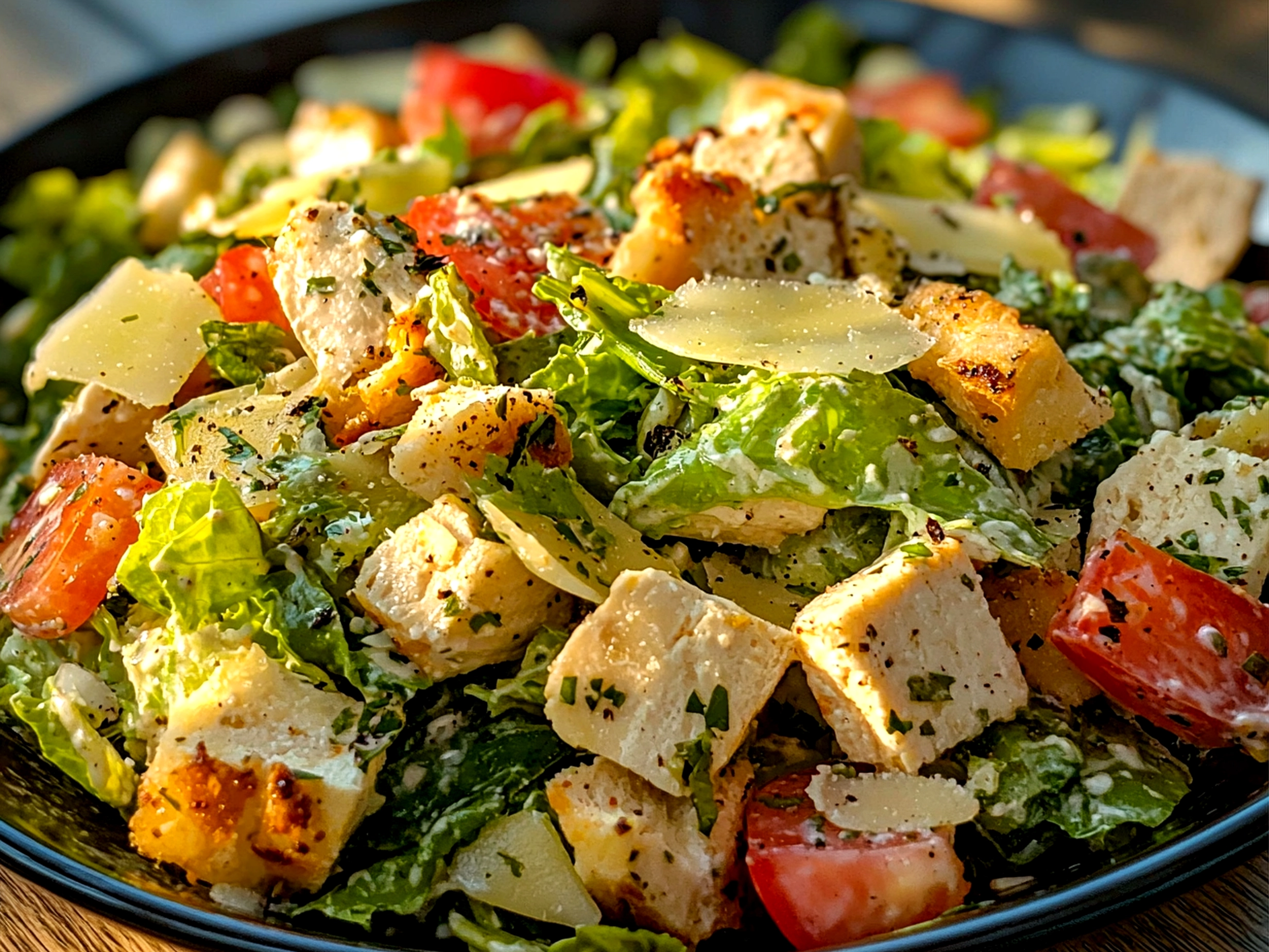 Freshly served Copycat Panera Green Goddess Salad on a plate ready to eat