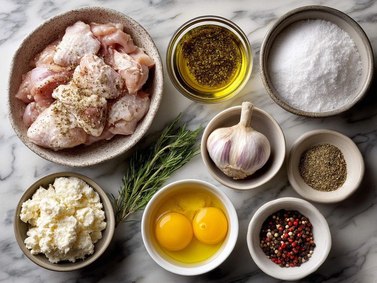 Ingredients for Copycat Texas Roadhouse Grilled Chicken including spices and chicken breasts