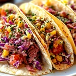 Corned Beef Tacos with Cabbage Slaw