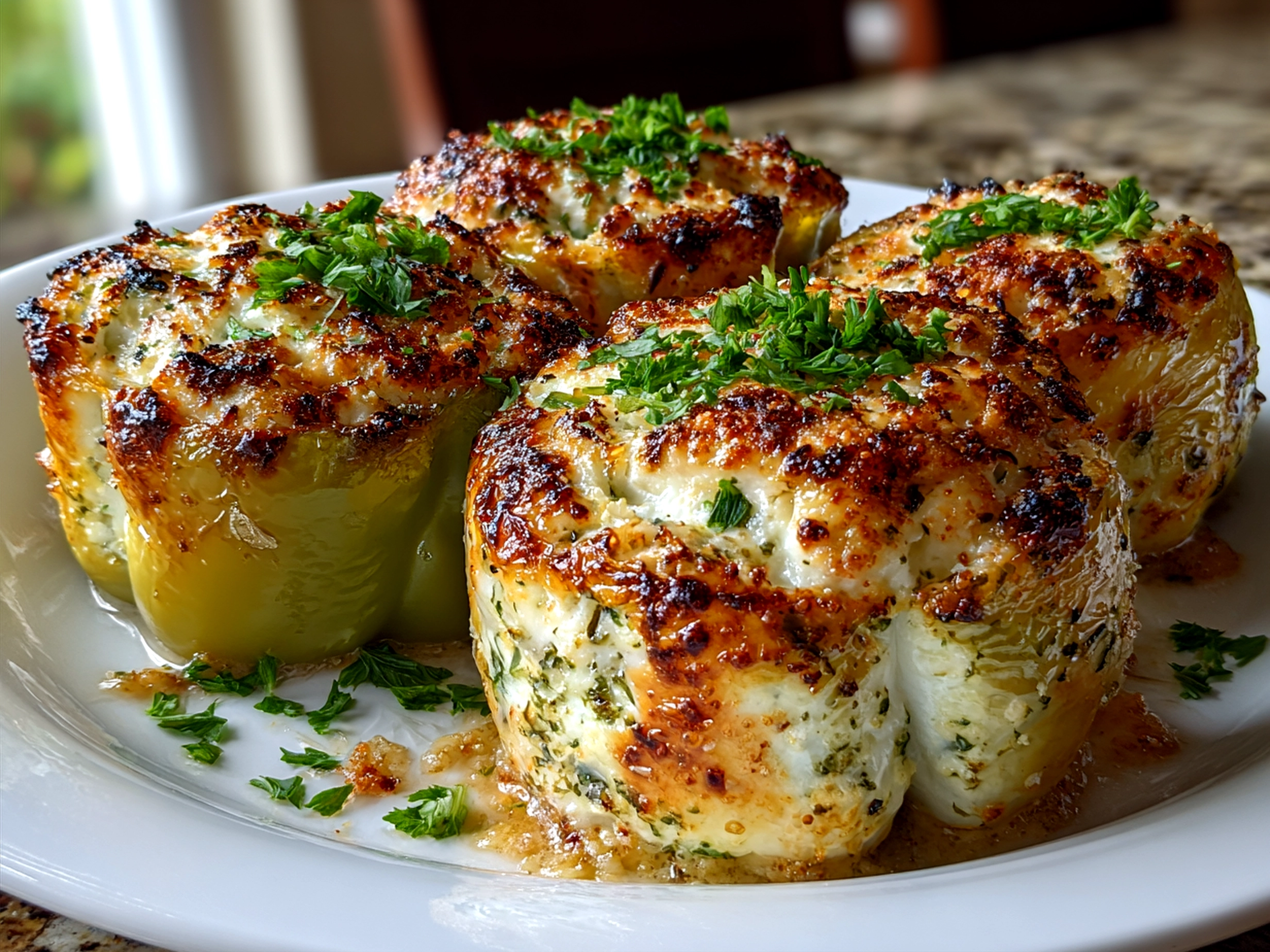 Cottage Cheese Stuffed Peppers