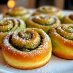 Green Velvet Cinnamon Rolls