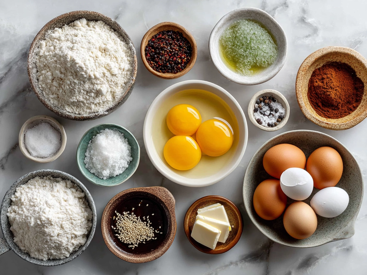 Ingredients for High-Protein Breakfast Egg Muffins on a wooden table