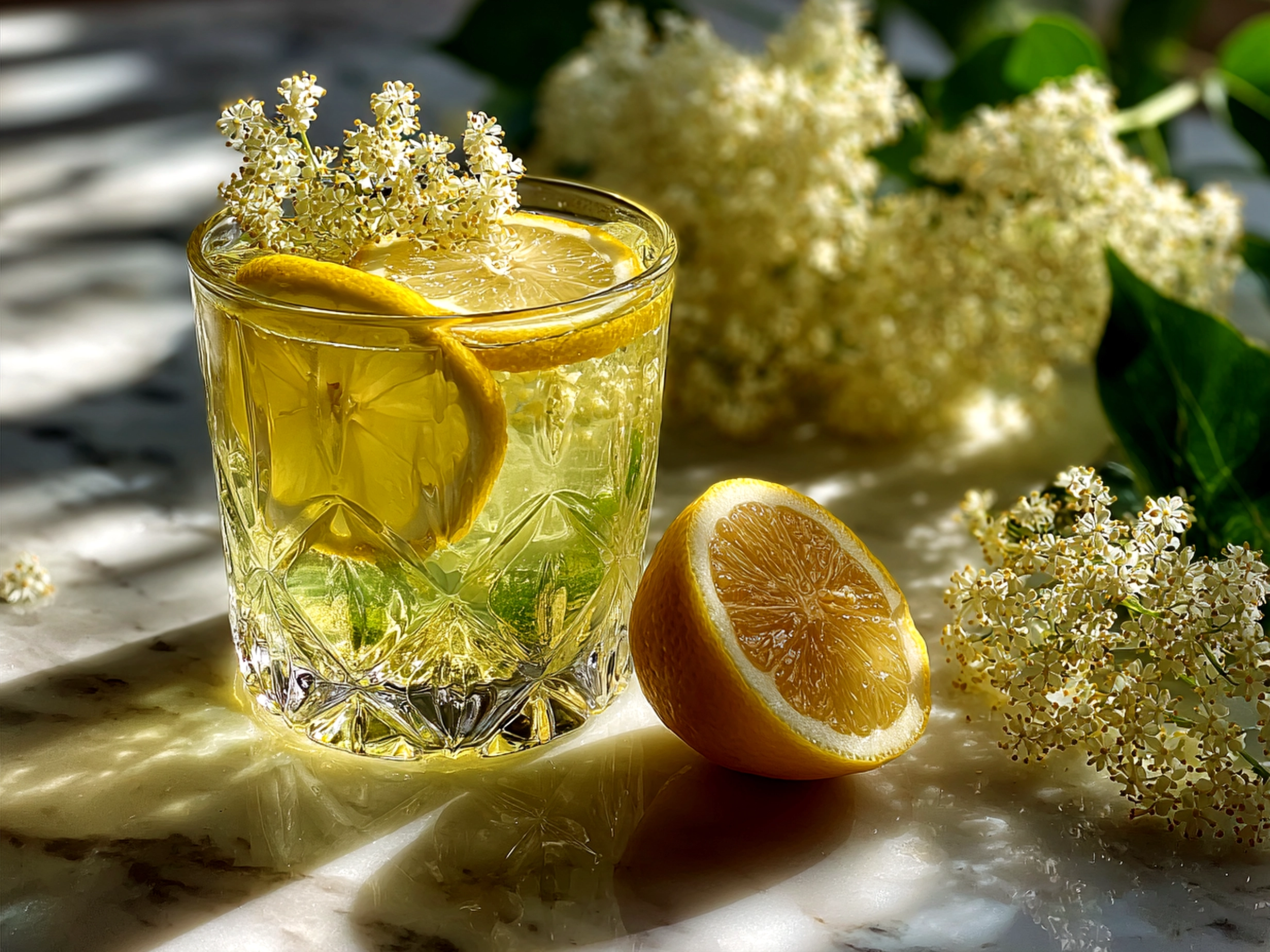 Homemade Elderflower Lemonade