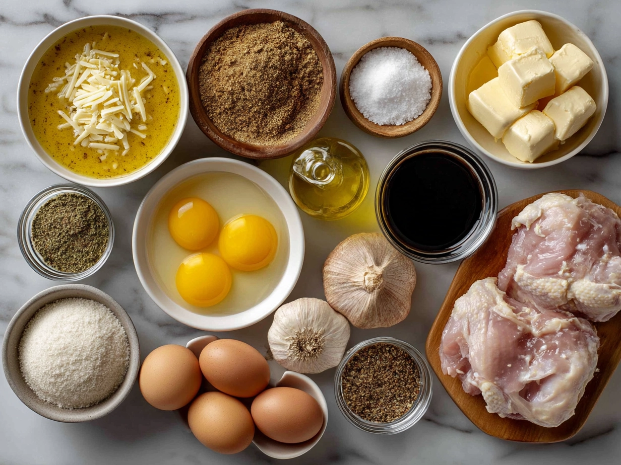 Ingredients for Honey Mustard Sheet Pan Chicken including chicken breasts, honey, Dijon mustard, baby potatoes, carrots, and green beans