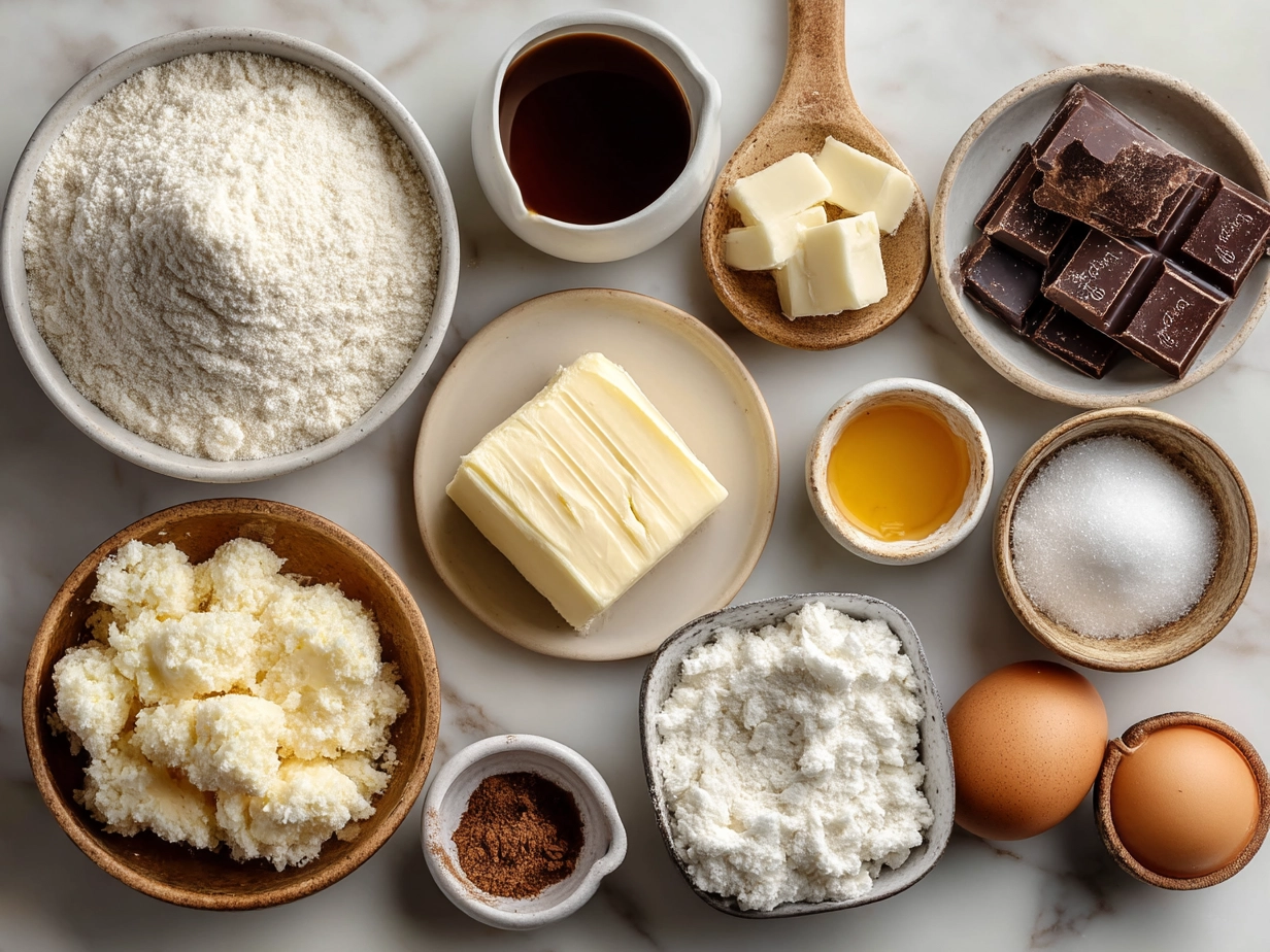Ingredients for Irish Cream Cheesecake Bars: graham cracker crumbs, melted butter, cream cheese, sugar, eggs, sour cream, Irish cream liqueur, vanilla extract