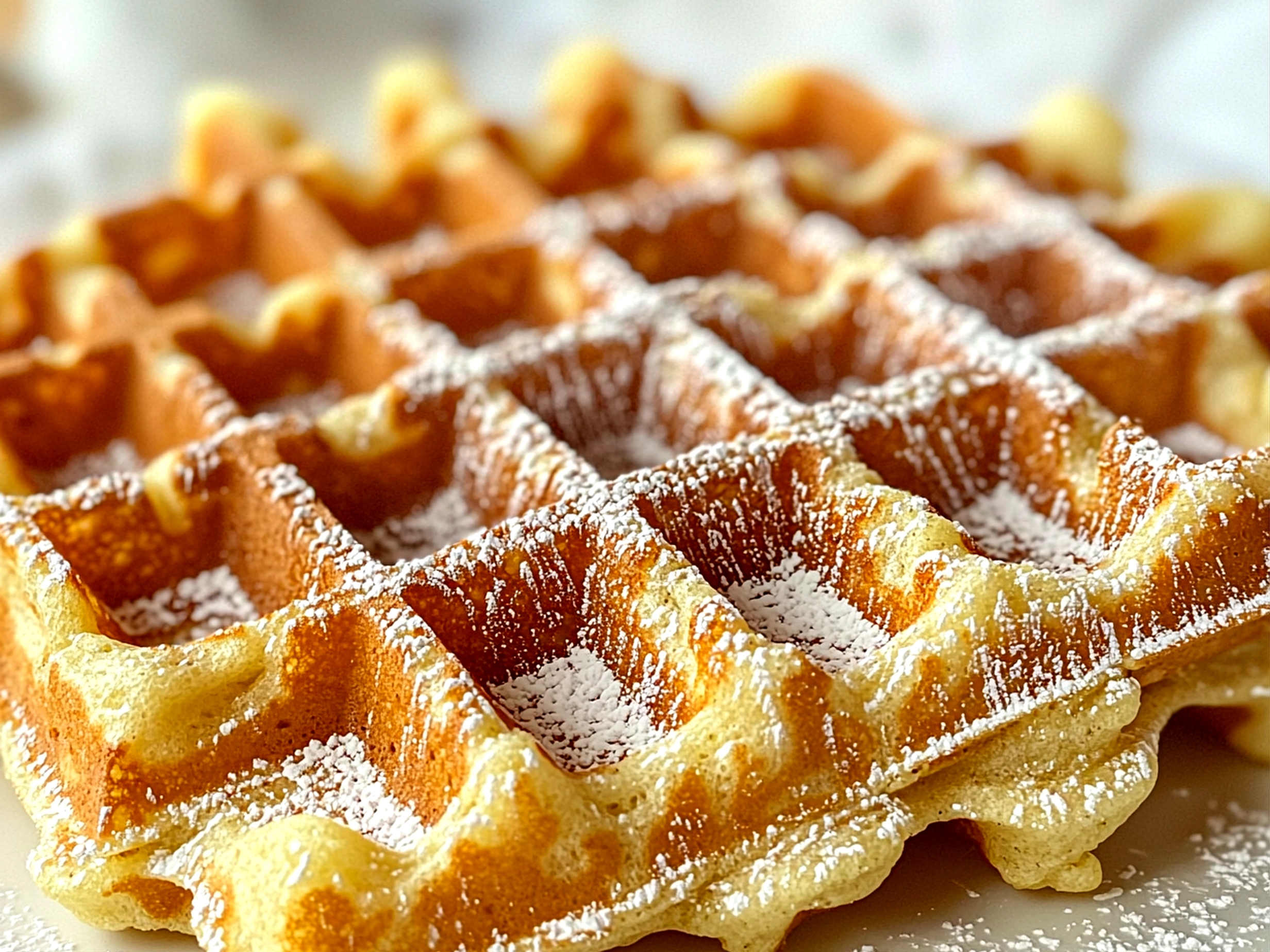 Deliciously served Irish Soda Bread Waffles topped with butter and syrup
