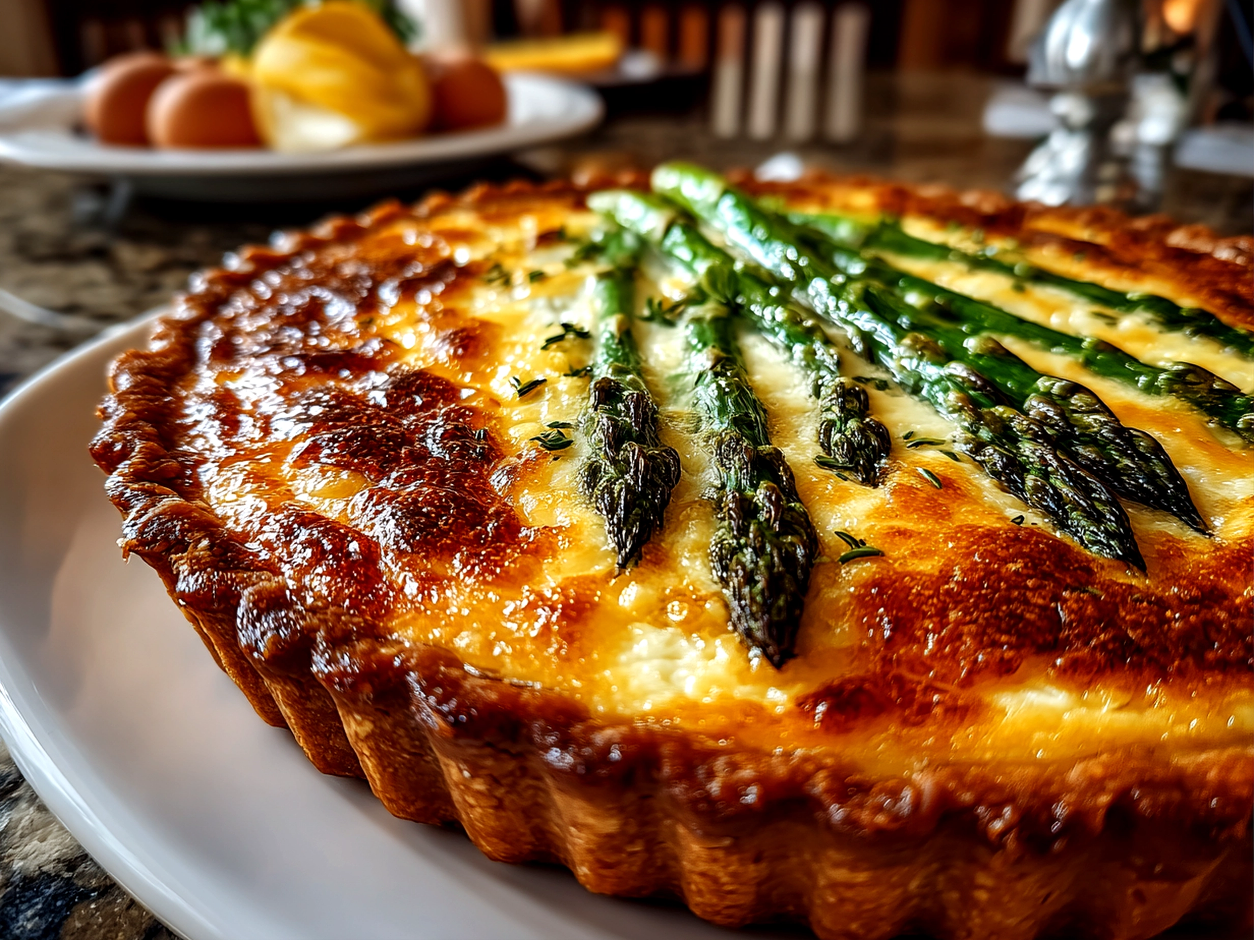 Lemon Asparagus Quiche