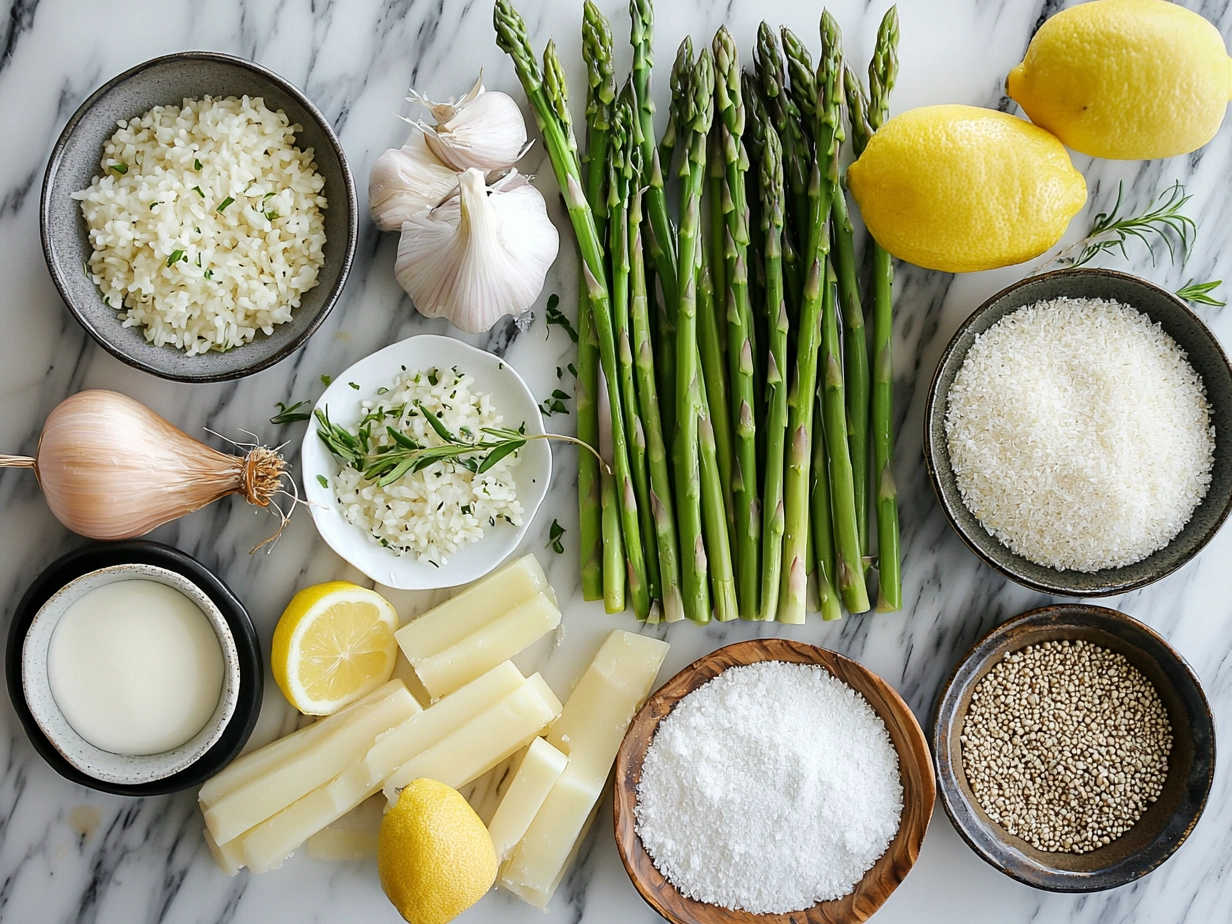 Ingredients for Lemon Asparagus Risotto