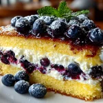 Lemon Blueberry Layer Cake