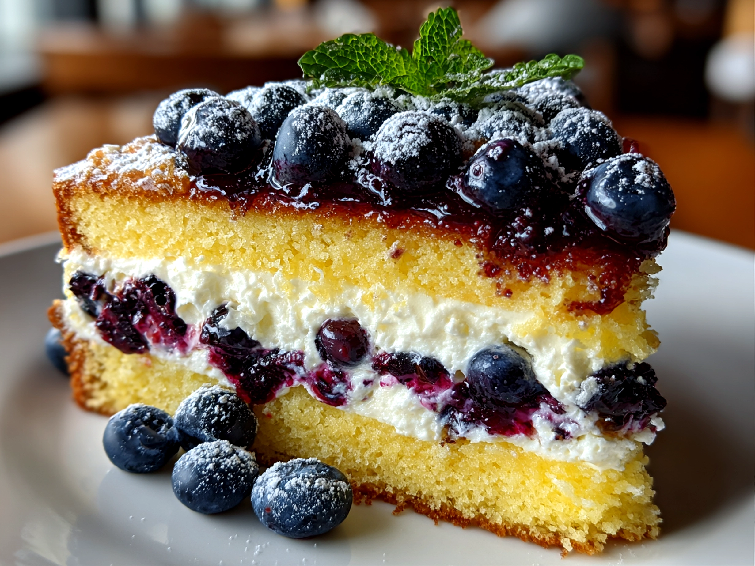 Lemon Blueberry Layer Cake