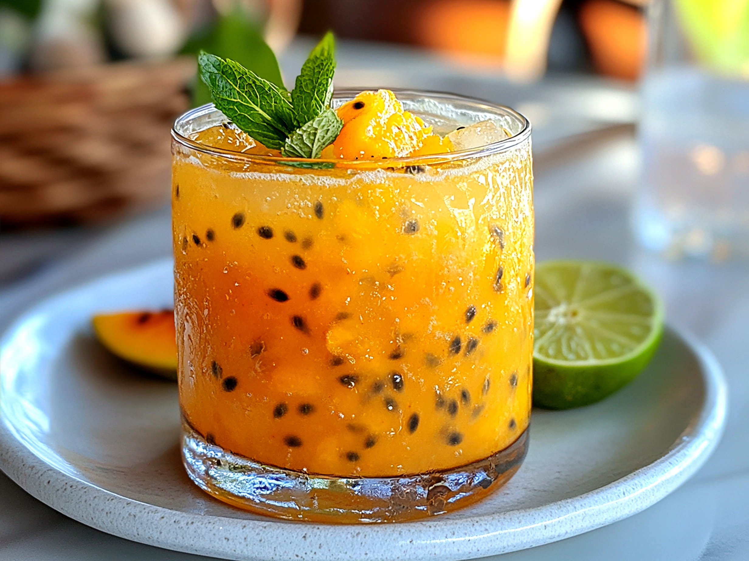 Peach Passion Fruit Mocktail