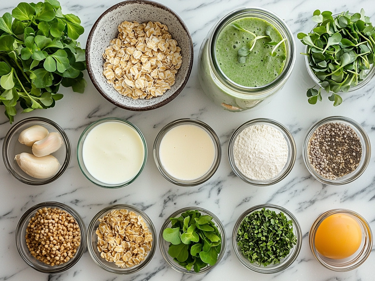 Ingredients for Shamrock Shake Smoothie including vanilla ice cream, milk, peppermint extract, and green food coloring