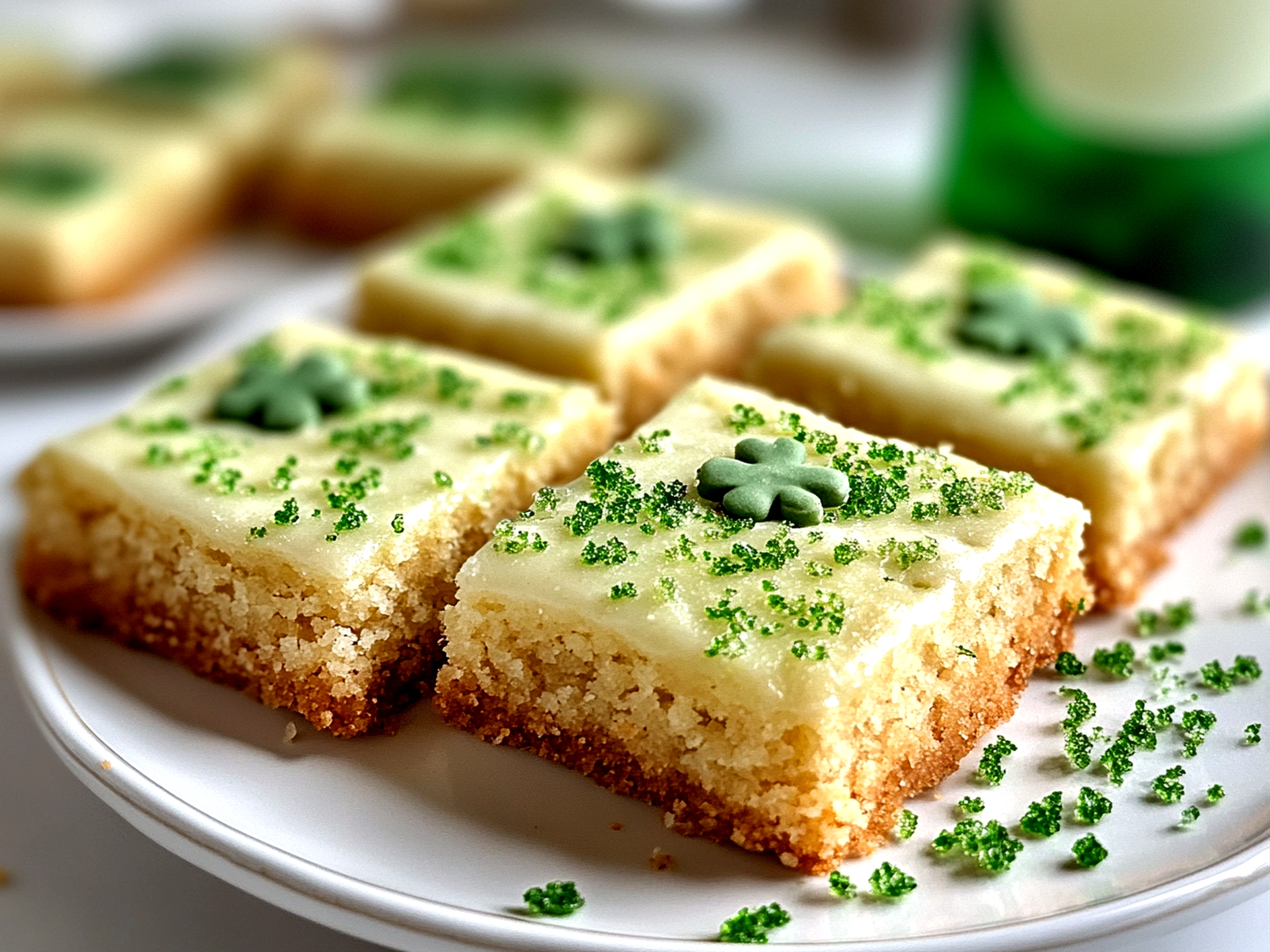 Shamrock Sugar Cookie Bars