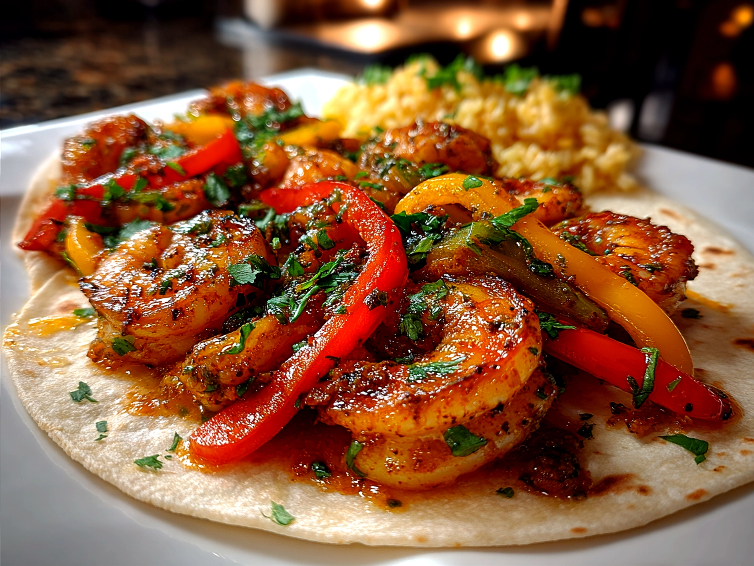 Sheet Pan Shrimp Fajitas