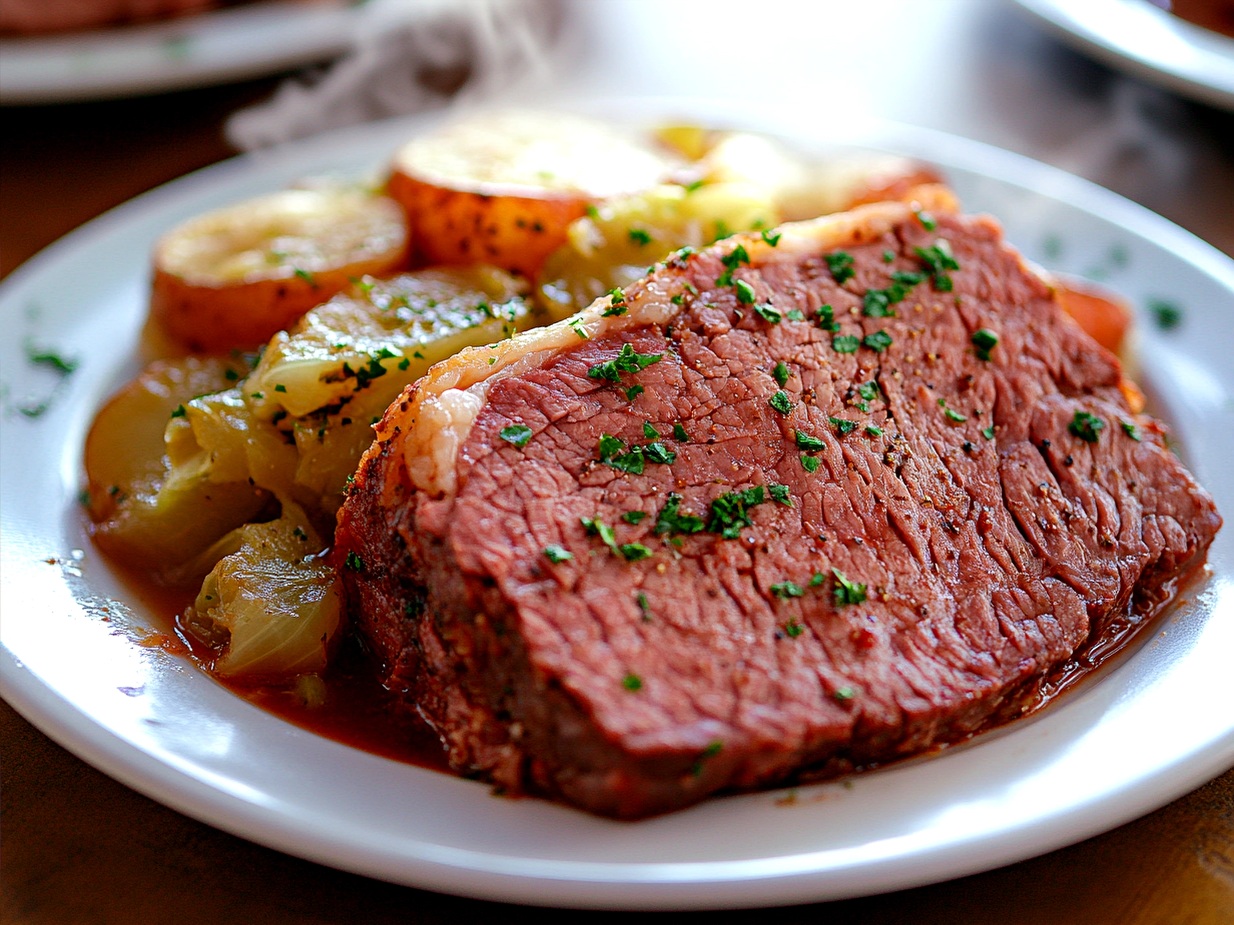 Slow Cooker Corned Beef & Cabbage