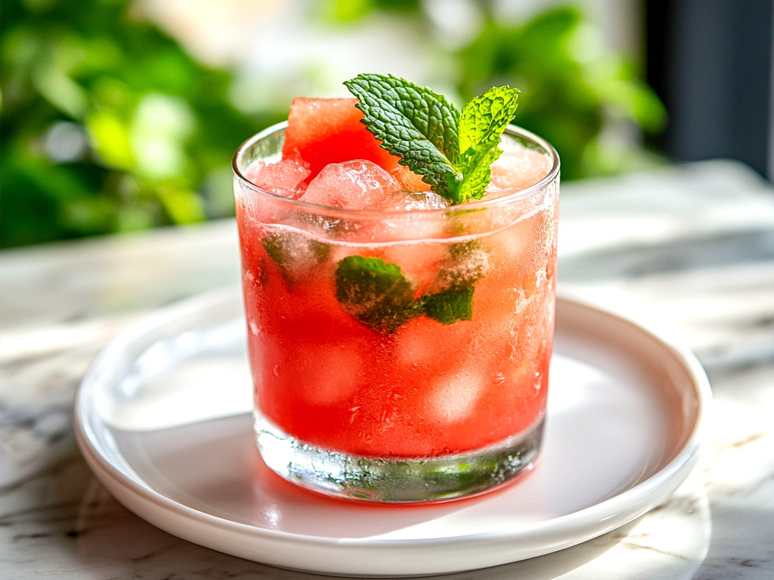 Sparkling Watermelon Mint Mocktail