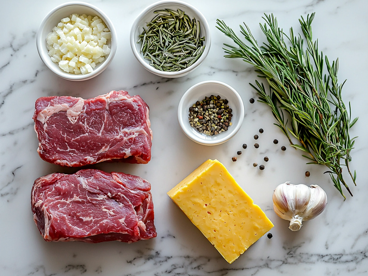 Ingredients for Copycat Arbys Beef Cheddar including roast beef, cheddar cheese, buns, and sauce components