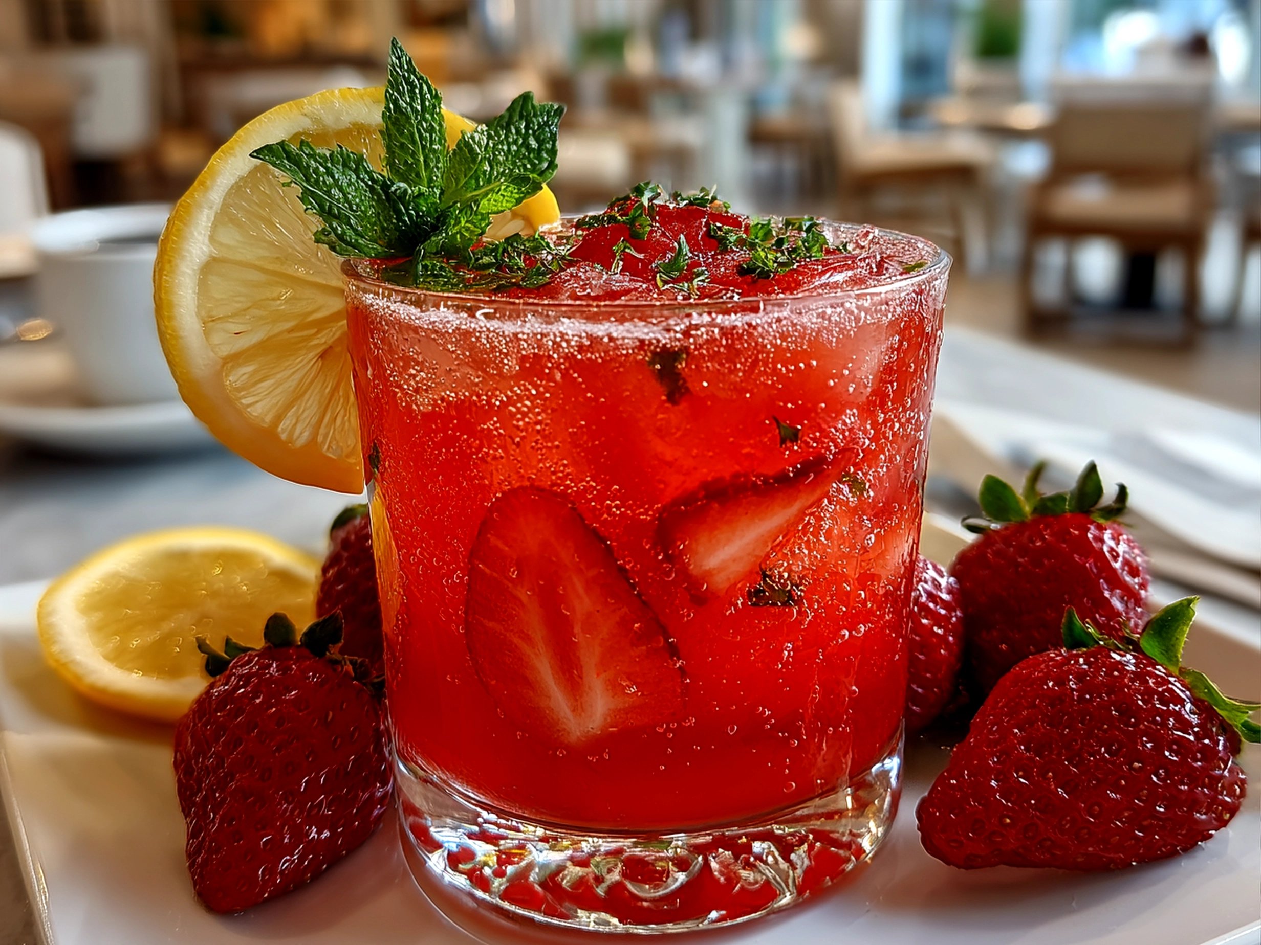 Strawberry Basil Lemonade