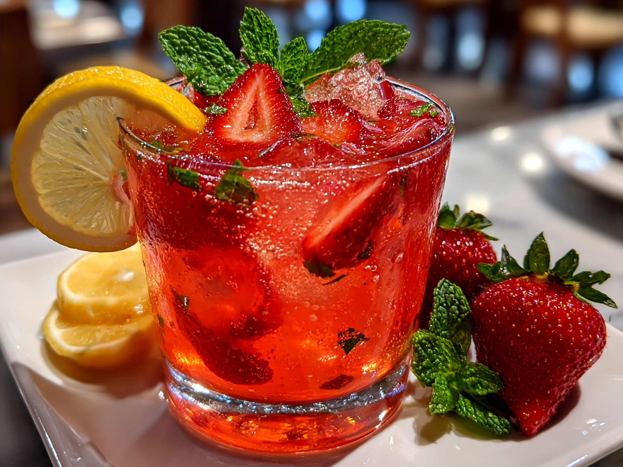 Strawberry Lemon Mocktail