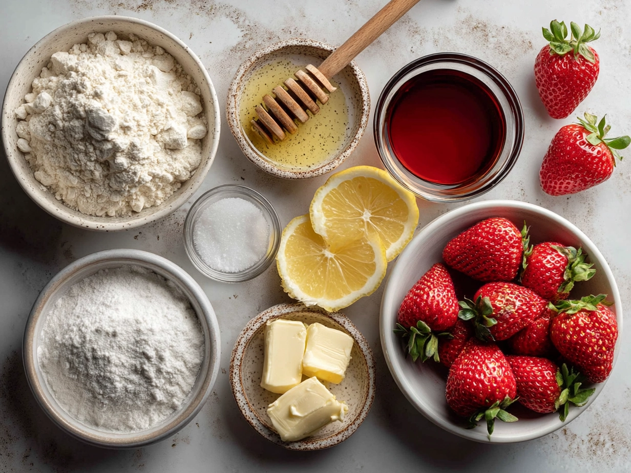 Ingredients for Strawberry Lemon Mocktail