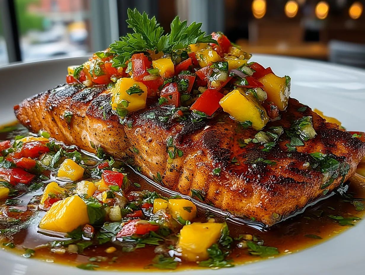 Cajun Salmon & Mango Salsa