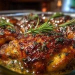 Caramelized BBQ Chicken Thighs in the Oven
