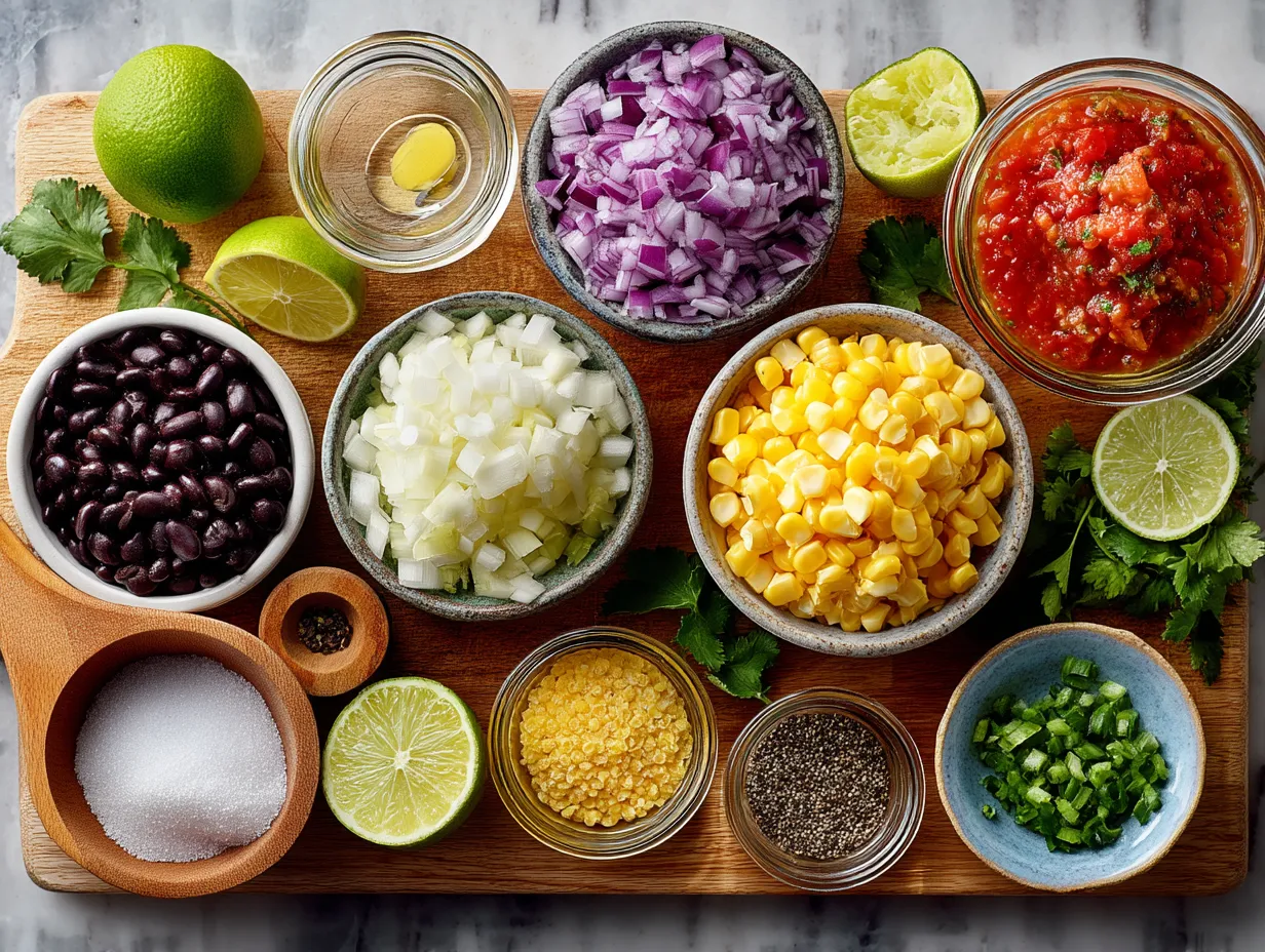 Ingredients for Corn Salsa for Canning
