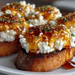 Cream Cheese & Hot Honey Crostini