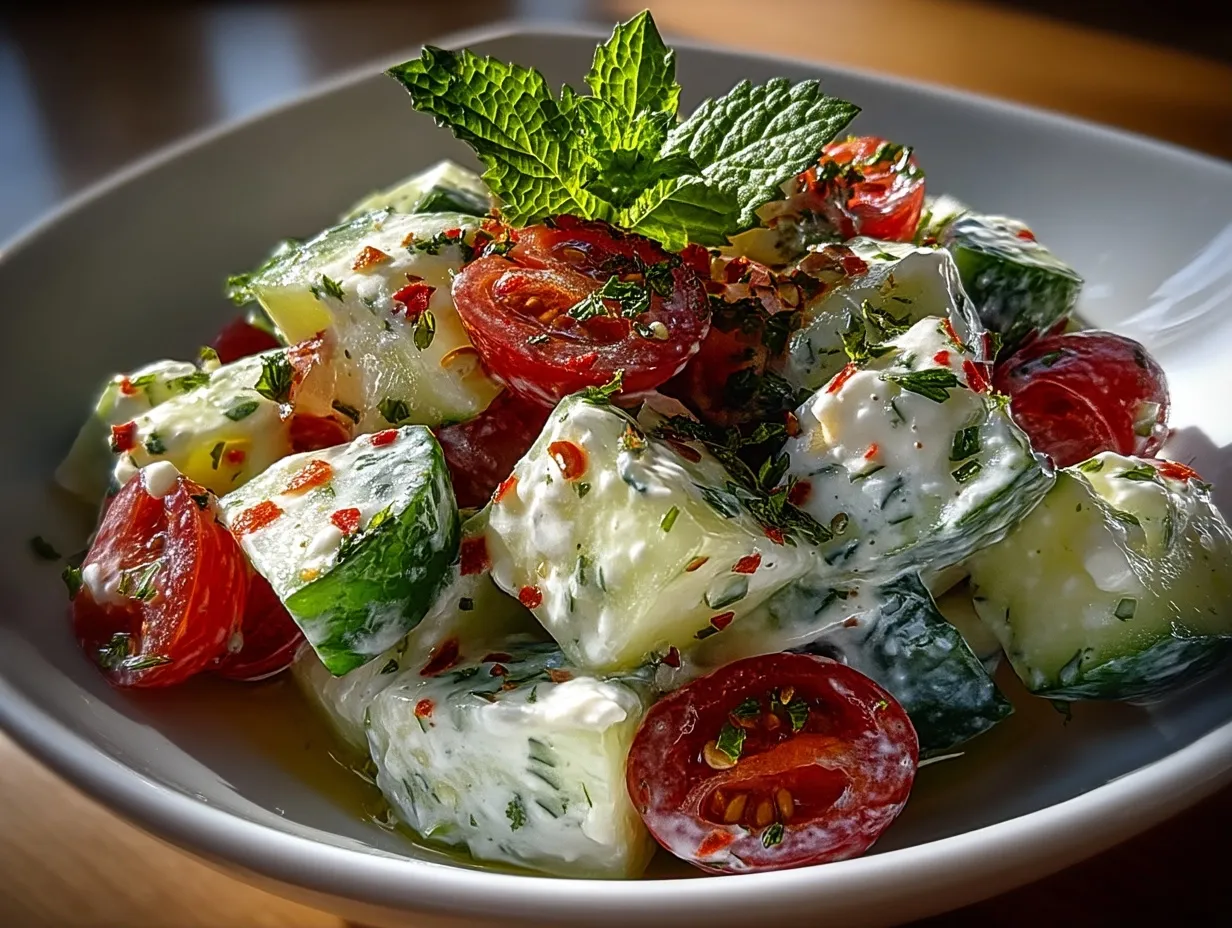 Creamy Italian Cucumber Salad