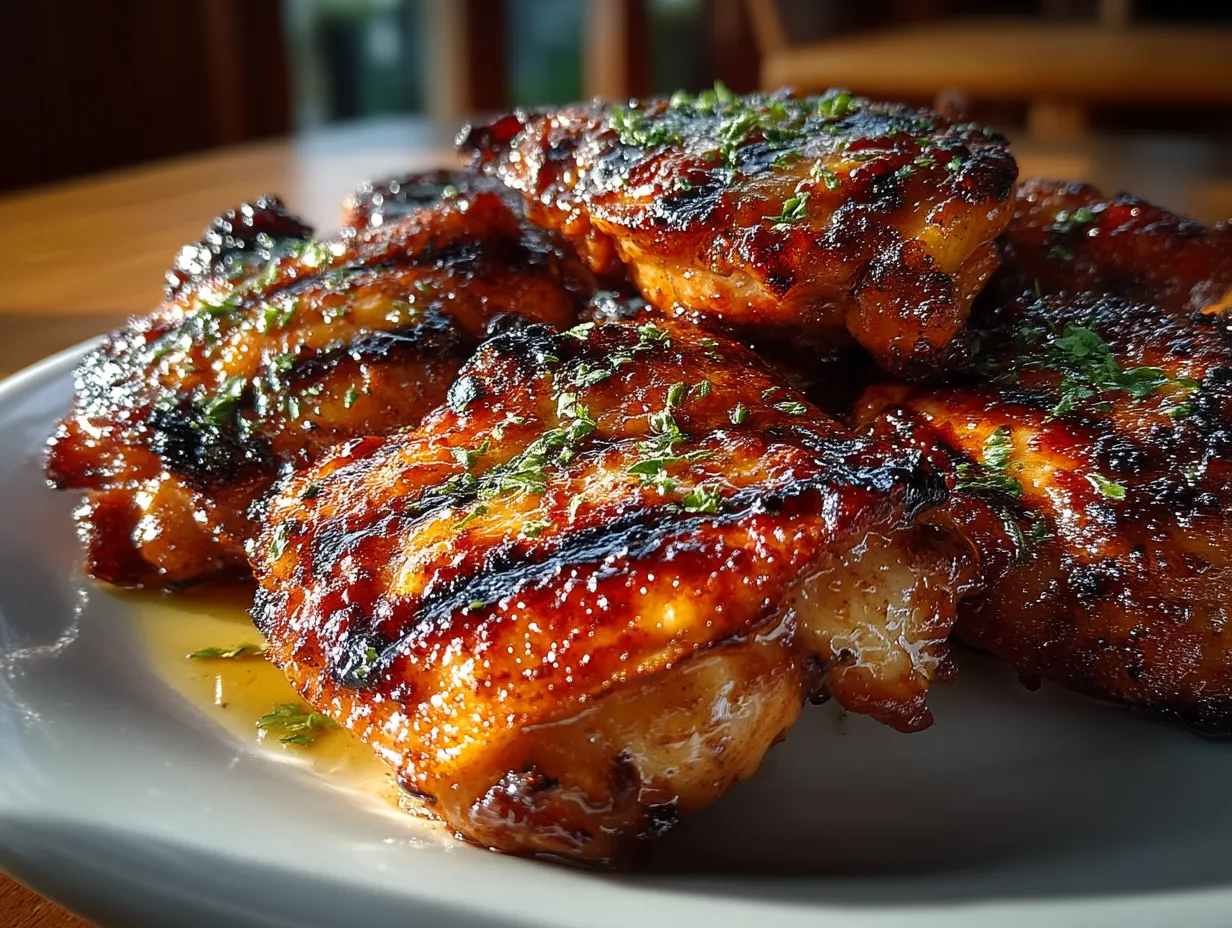 Grilled BBQ Chicken Thighs
