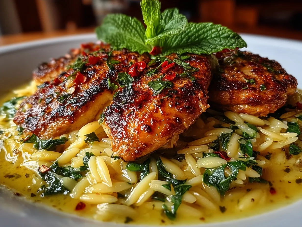 Lemon Chicken and Orzo