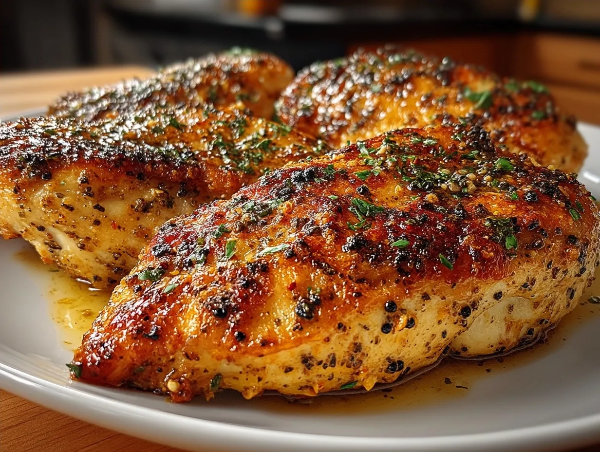 Serving Lemon Pepper Chicken Breasts