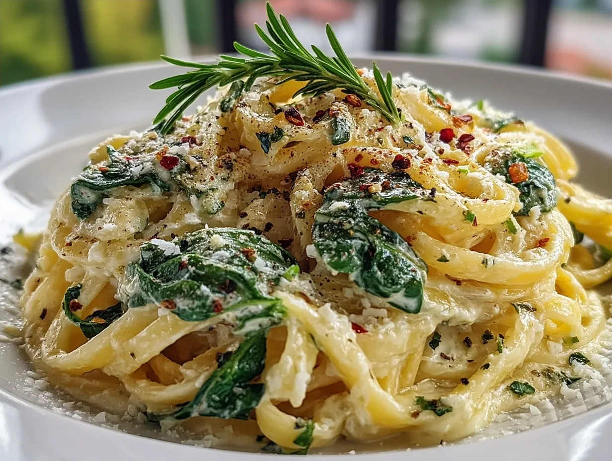 Serving Lemon Ricotta Pasta with Arugula