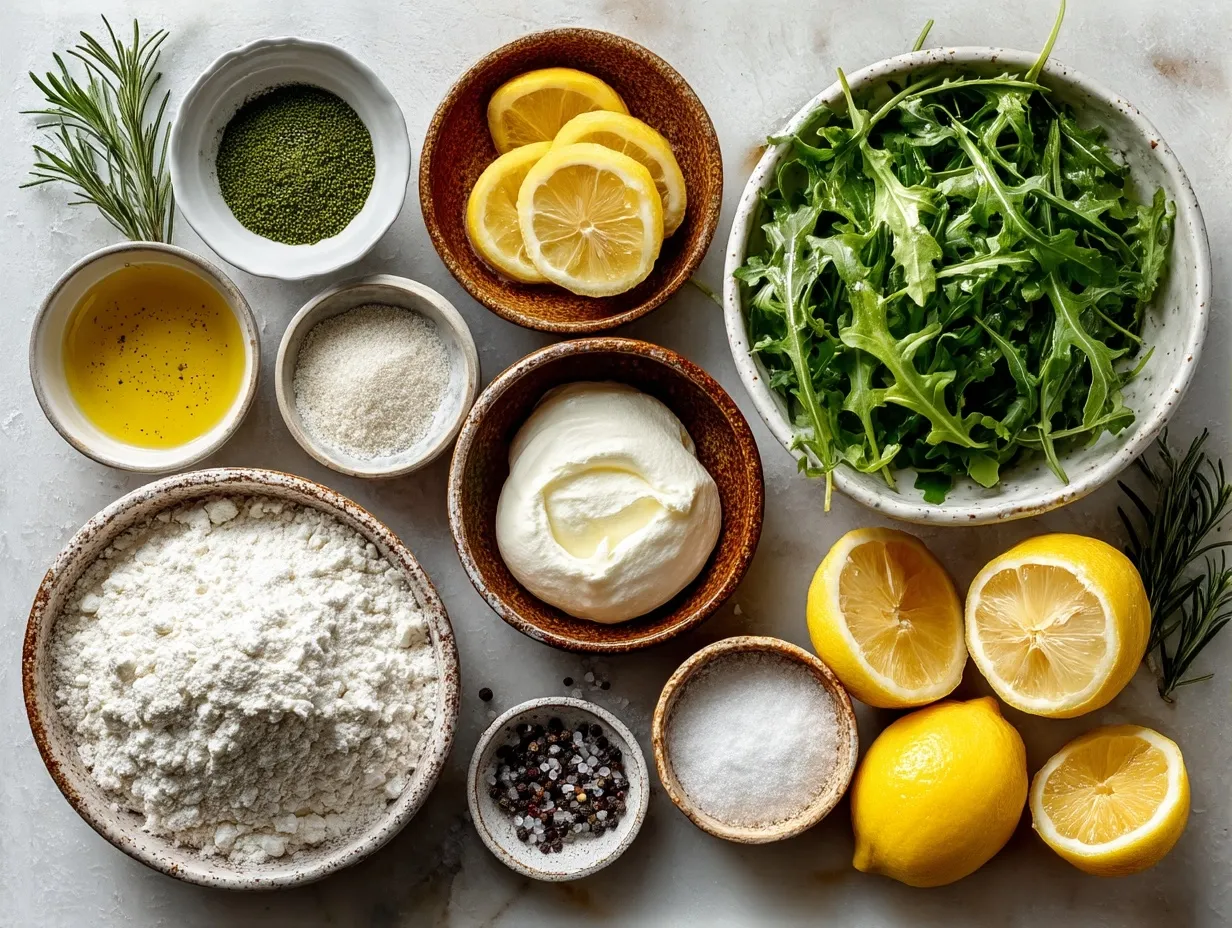 Ingredients for Lemon Ricotta Pasta with Arugula