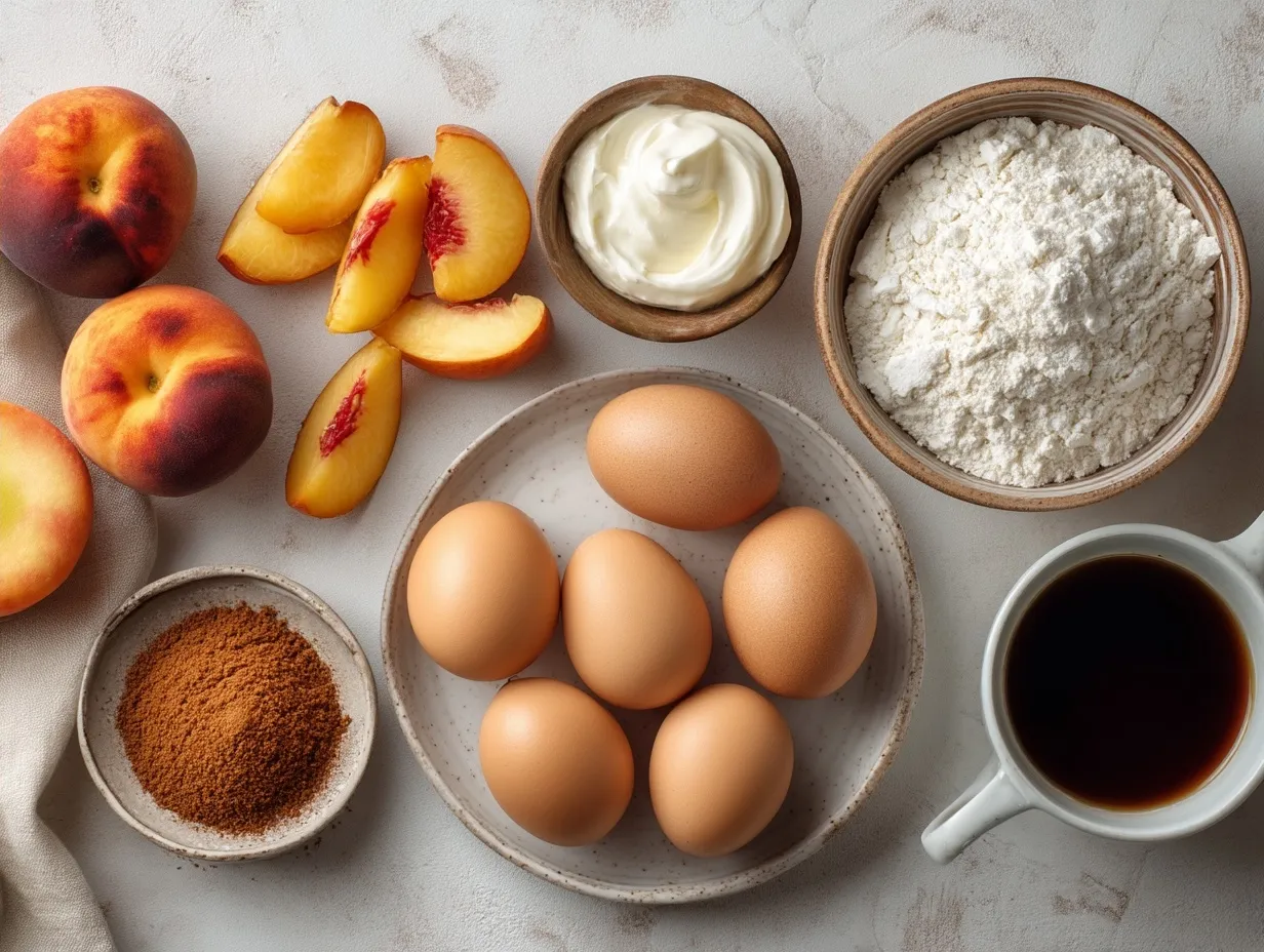 Ingredients for Peach and Cream Cheese Tarts