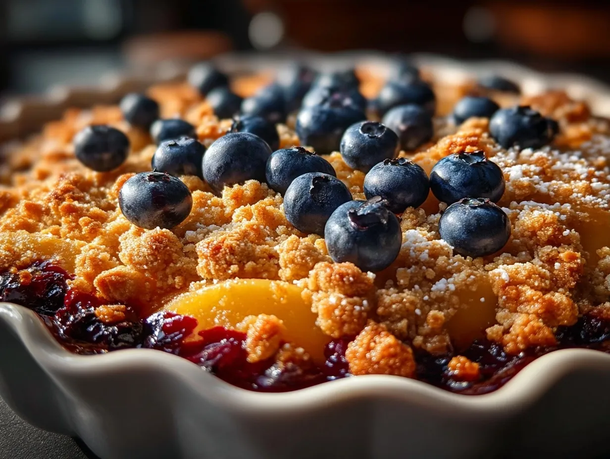 Peach Blueberry Crisp