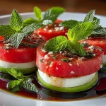 Watermelon Caprese salad