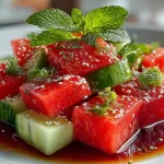 Watermelon Cucumber Salad